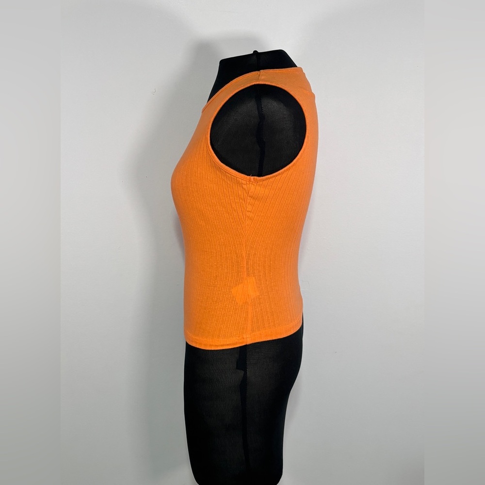 SHEIN Ribbed Round Neck Tank Top Color Orange Small - Picture 3 of 5